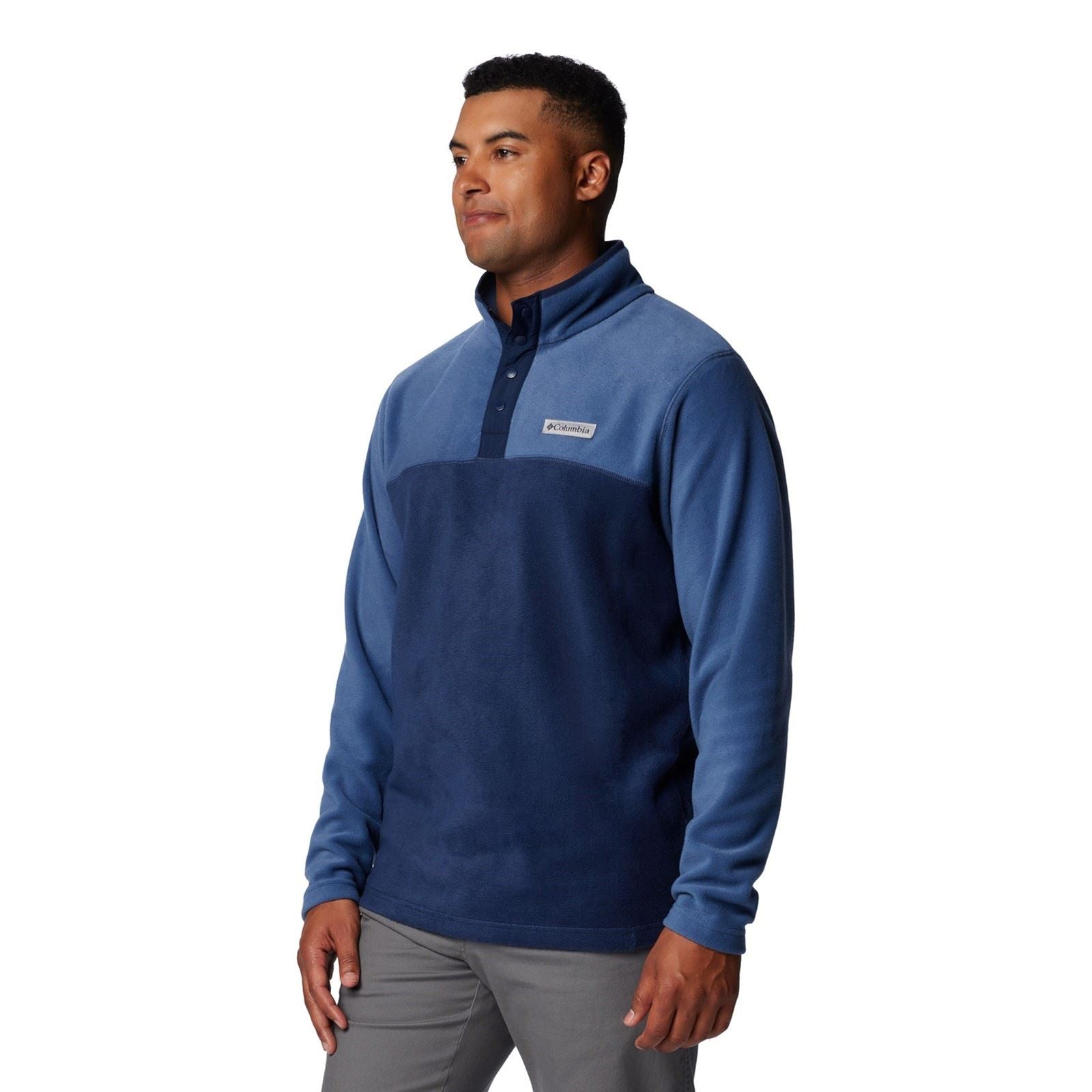 Columbia Steens Mountain Half Snap II Veste En Polaire Bleue Pour Homme