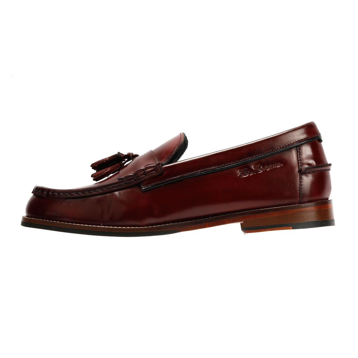 Ben Sherman Sid Mocassins Rouges En Cuir Pour Hommes