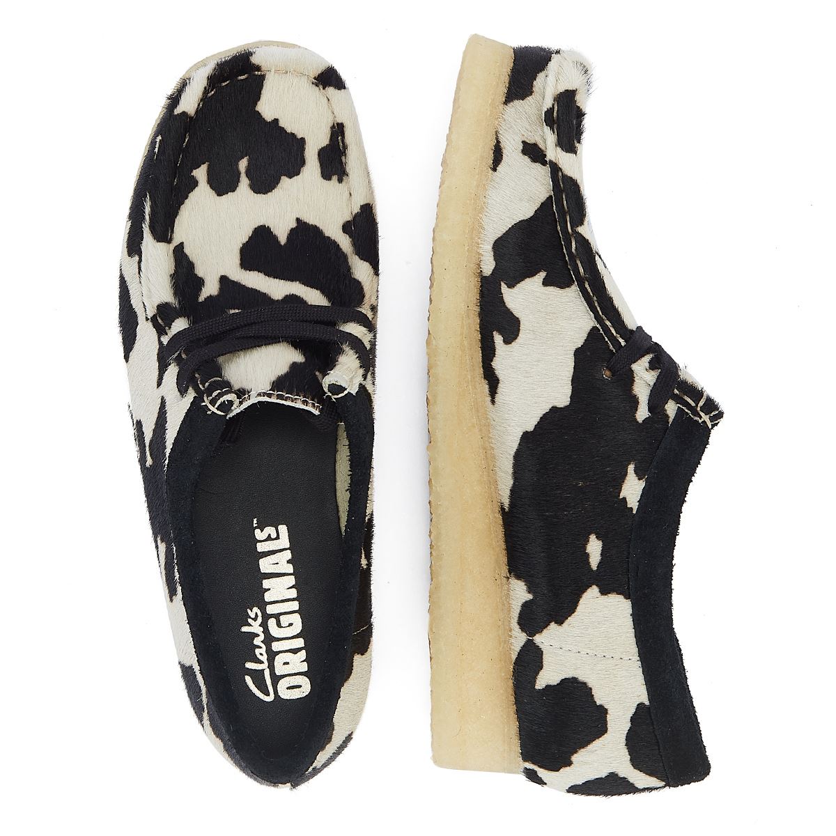 Clarks Originals Wallabee  Chaussures En Cuir Imprimé Vache Pour Femmes