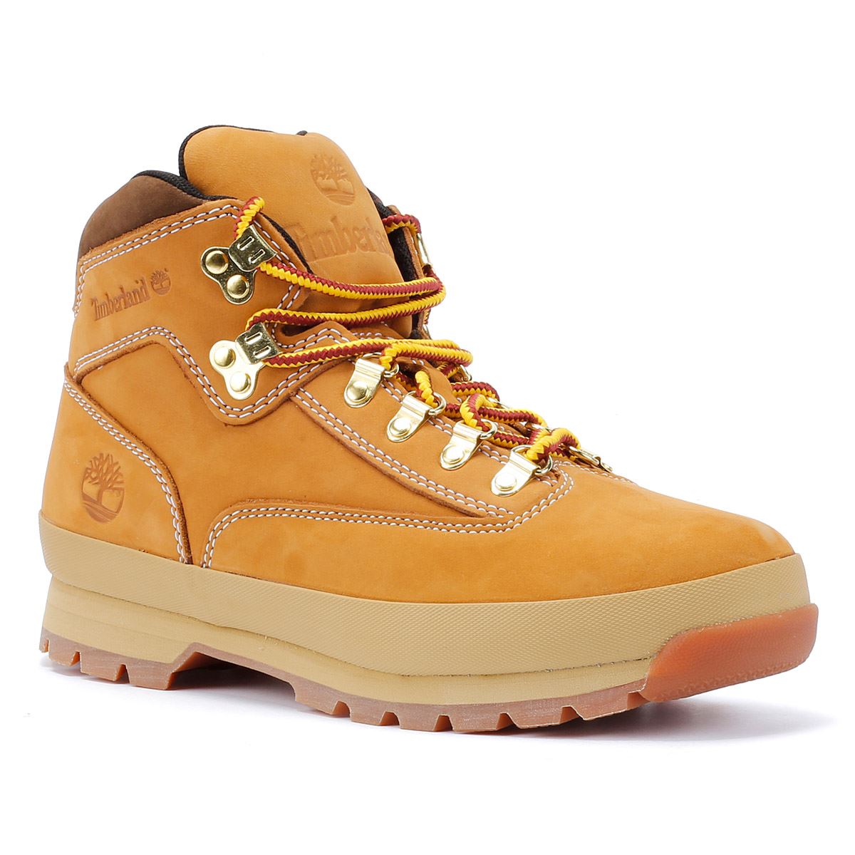 Timberland Euro Hiker Mid Lace Bottes En Cuir Marron Pour Hommes