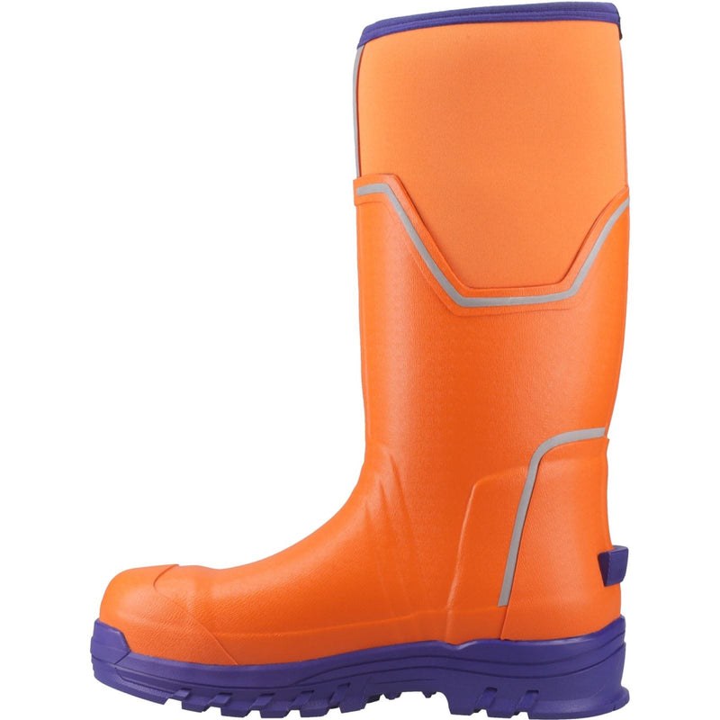 Muck Boots Grit S5 Bottes Wellington En Caoutchouc Pour Homme Orange/Bleu