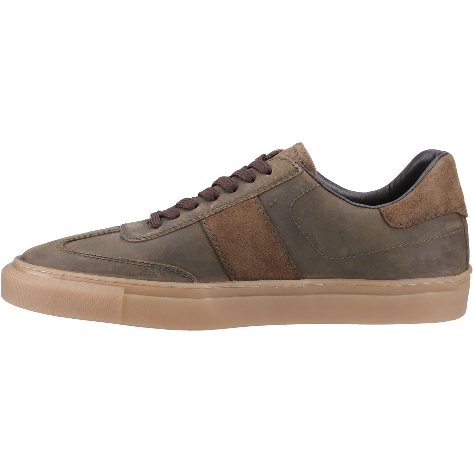 Hush Puppies Riley Chaussures De Sport Pour Hommes En Daim Kaki