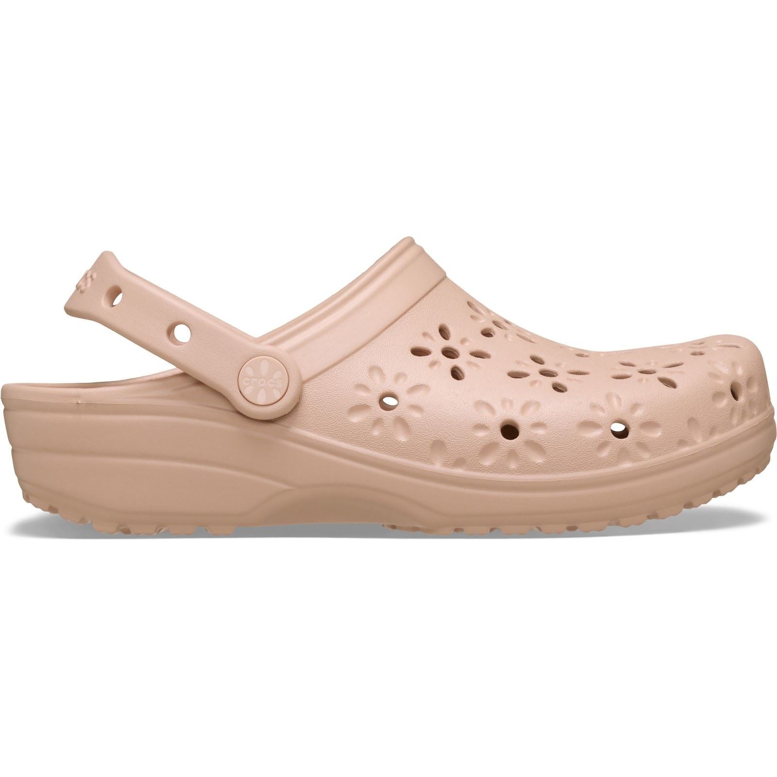 Crocs Classic Floral Cut Out Sabots En Caramelle Rose En Thermoplastique