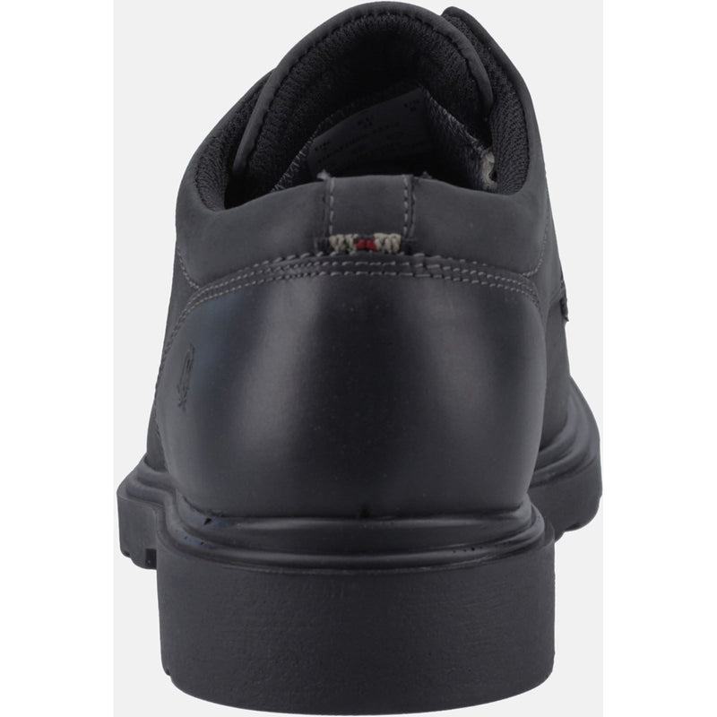 Hush Puppies Pearce Chaussures En Cuir Noir À Lacets Pour Hommes