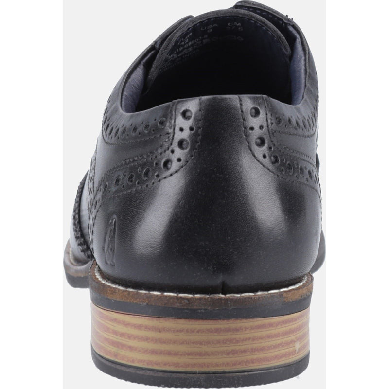 Hush Puppies Dustin Brogue Chaussures Richelieu Noires En Cuir Pour Hommes