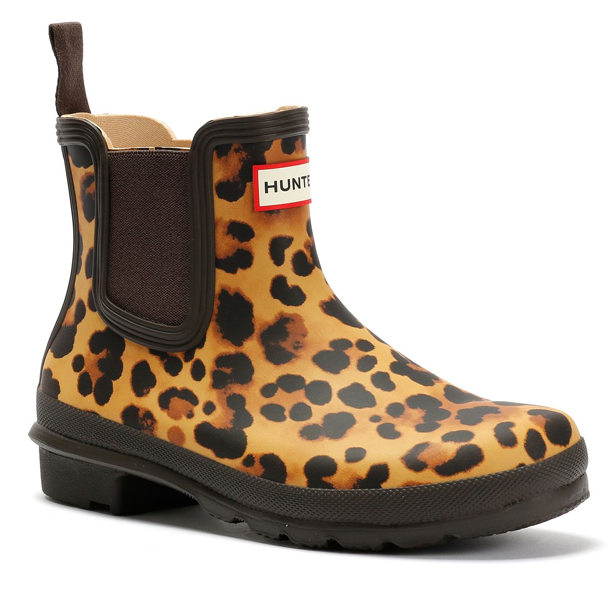 Hunter Original Chelsea Bottes En Caoutchouc Brunes Pour Femmes