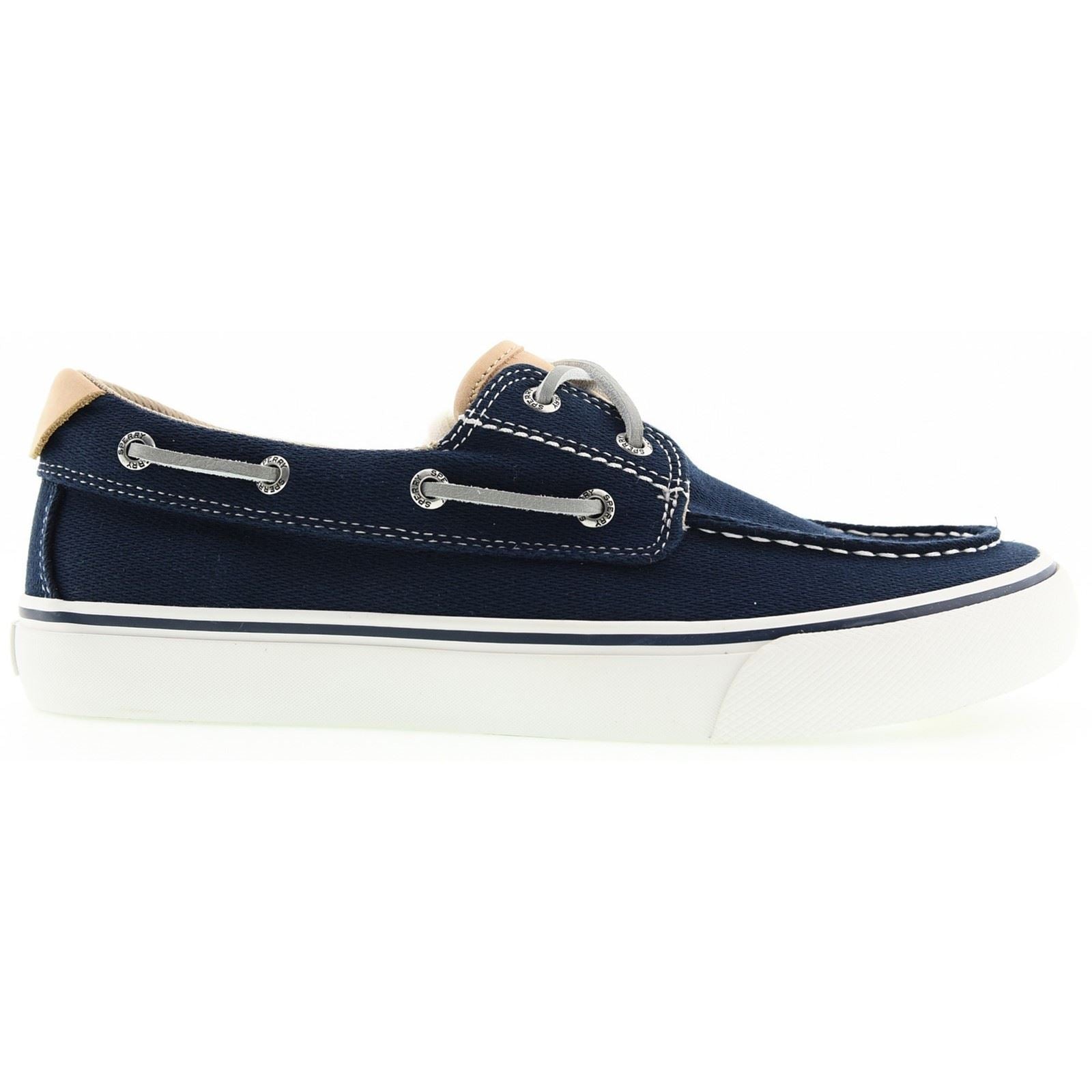 Sperry Helm 2-Eye Chaussures Bateau En Textile Pour Hommes, Bleu Marine