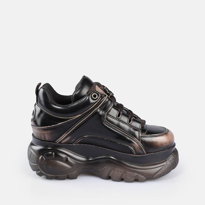 Buffalo 1339-14 Baskets Pour Femmes En Cuir Marron