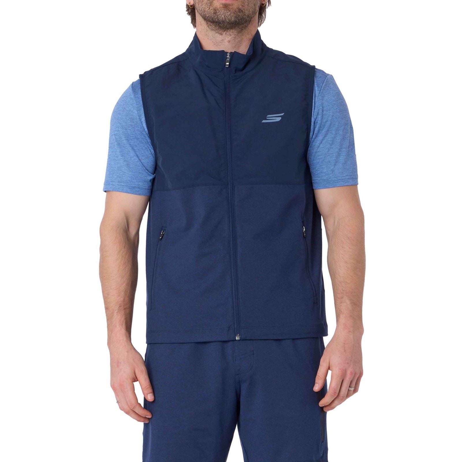 Skechers Skechers Weekend Vest Gilets Bleus Pour Hommes Weekend