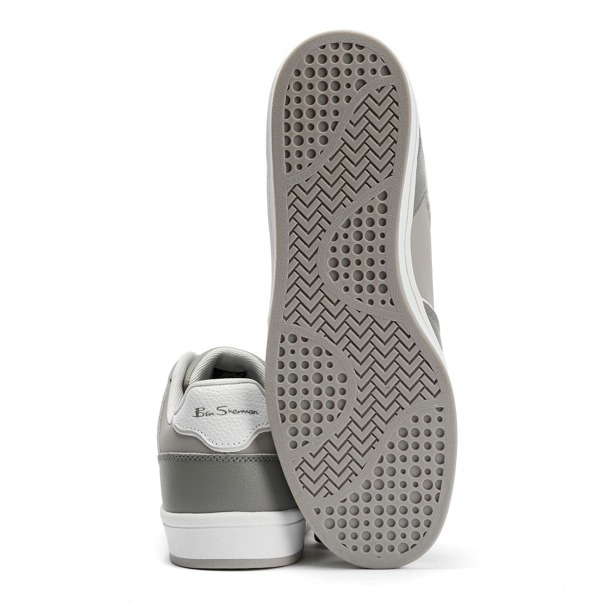 Ben Sherman Club Baskets En Cuir Pour Hommes Grises