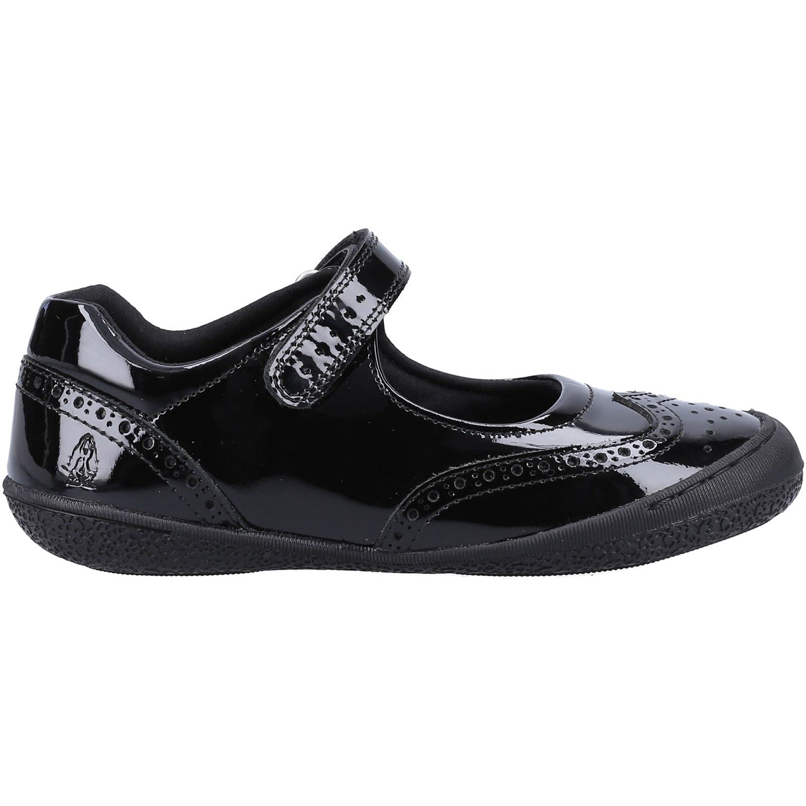 Hush Puppies RINA SHOE PATENT JNR Chaussures Noires Pour Filles En Cuir