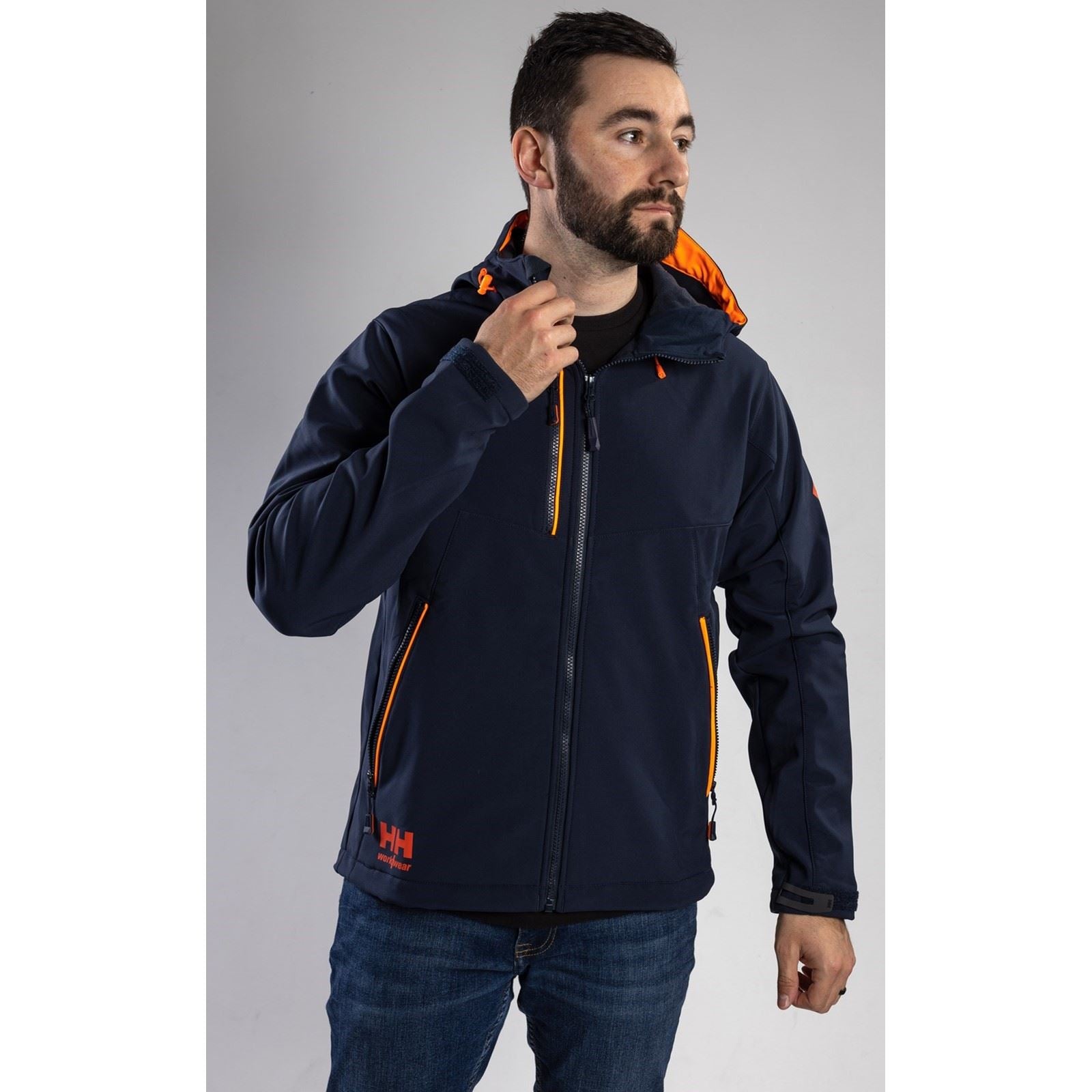 Helly Hansen Workwear Chelsea Evolution Softs SweatShirt À Capuche Bleu Unisexe En Polyester Pour Adultes
