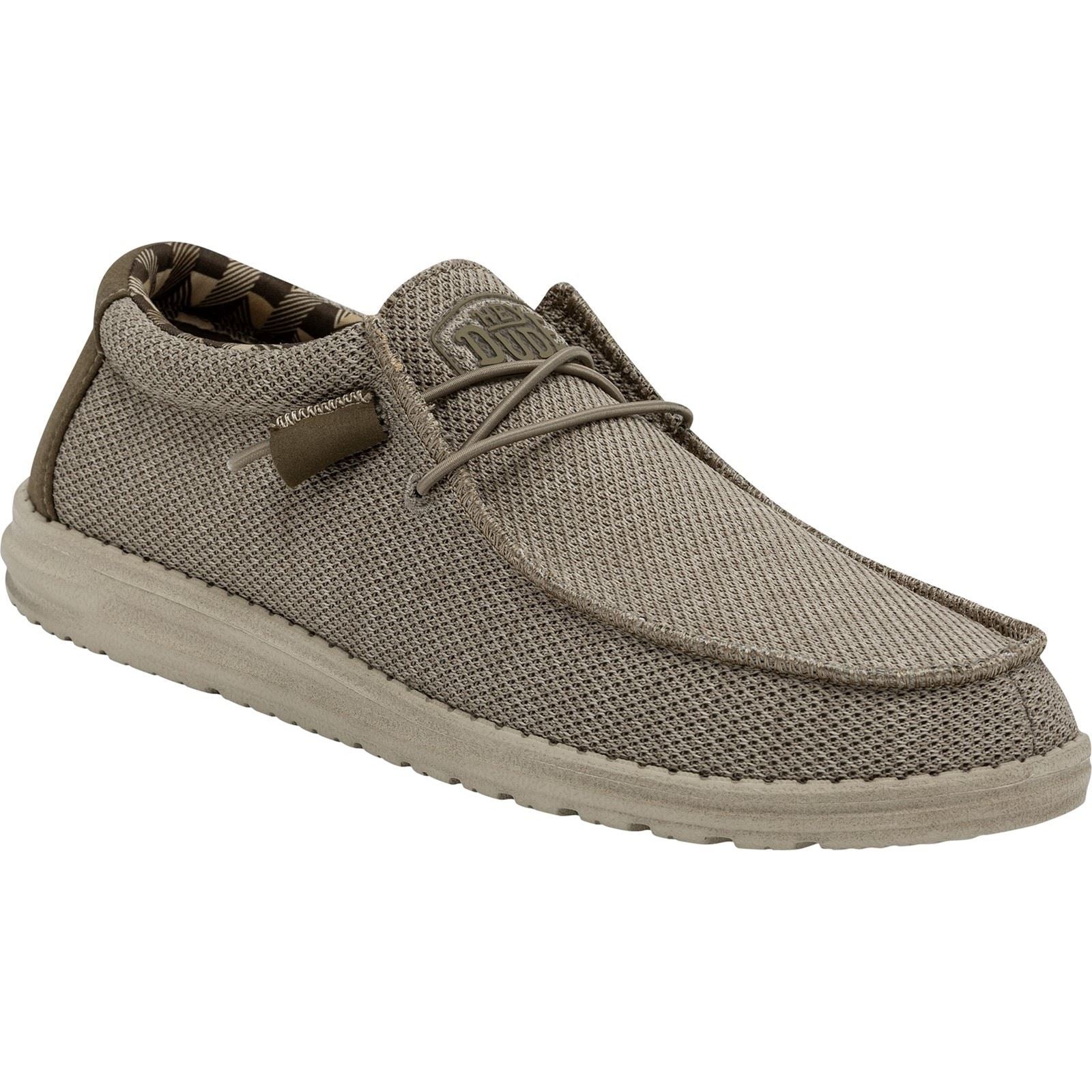 HEYDUDE Wally Sox Chaussures Bateau Pour Hommes En Faux Daim Beige