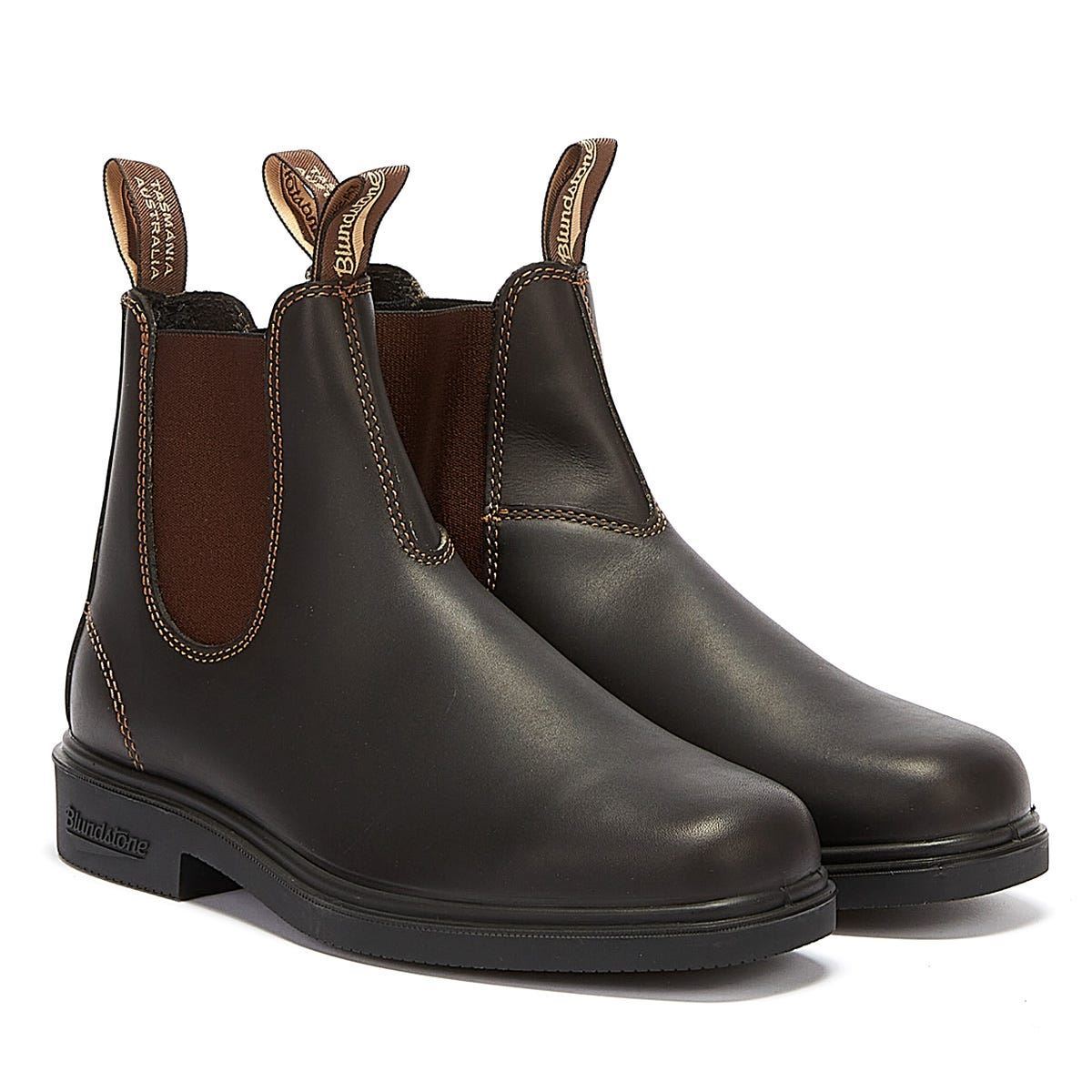 Blundstone Robe Chelsea Avec Des Bottes Marron Foncé.