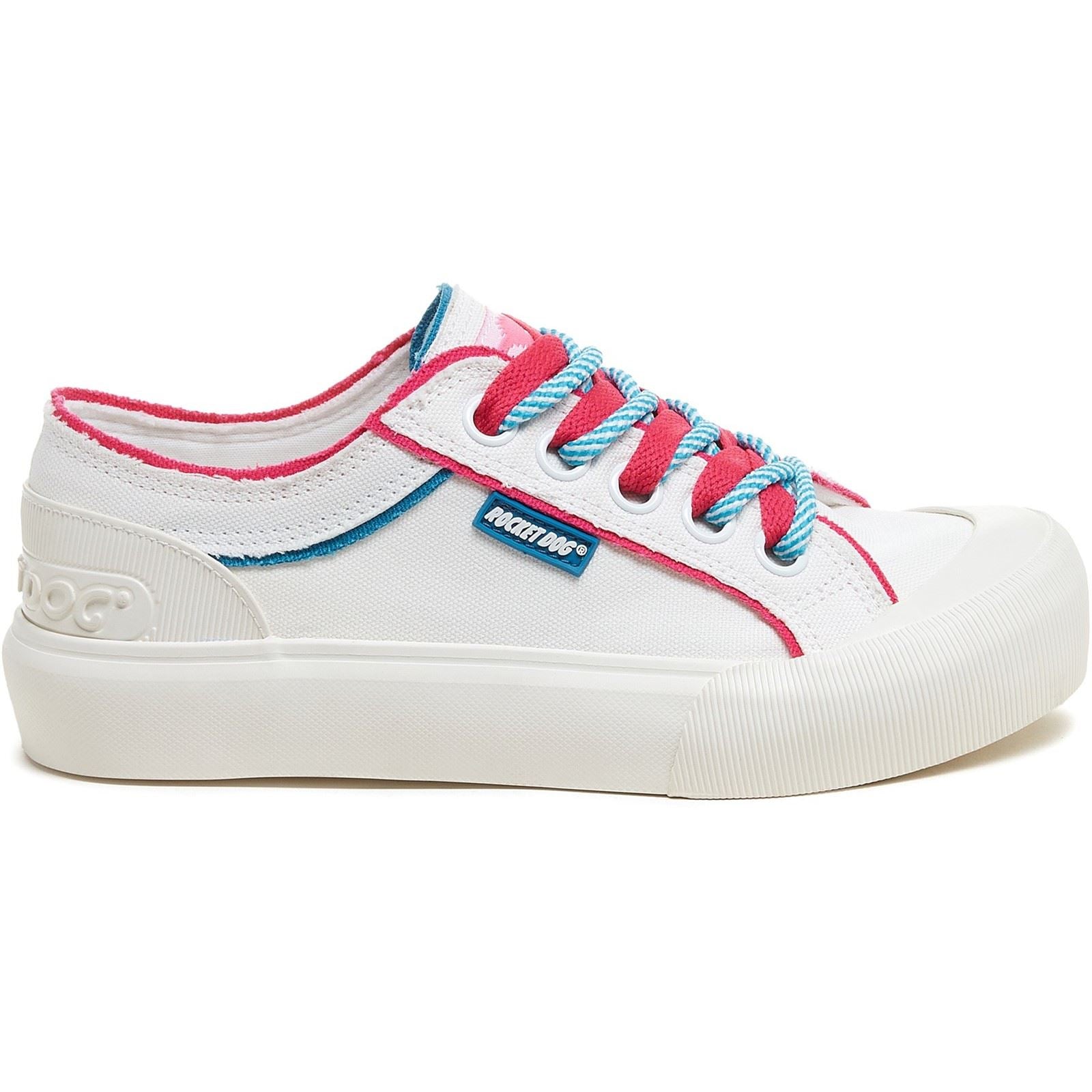 Rocket Dog Jazzin Plus Eighties 12A Baskets Blanches En Coton Pour Femmes
