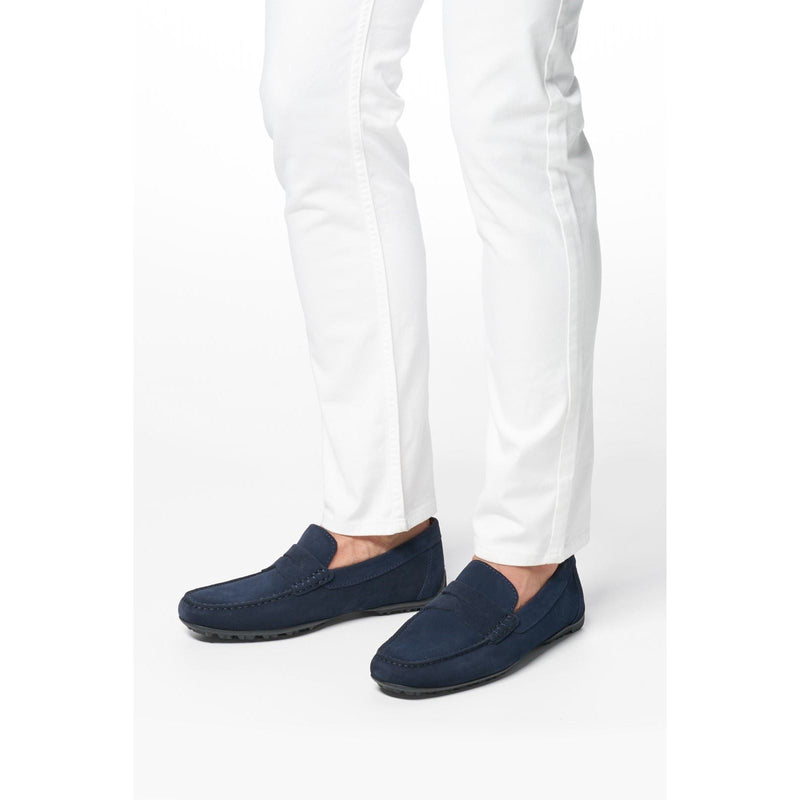 Geox U KOSMOPOLIS + GRIP Chaussures Bateau En Cuir Pour Homme Couleur Marine