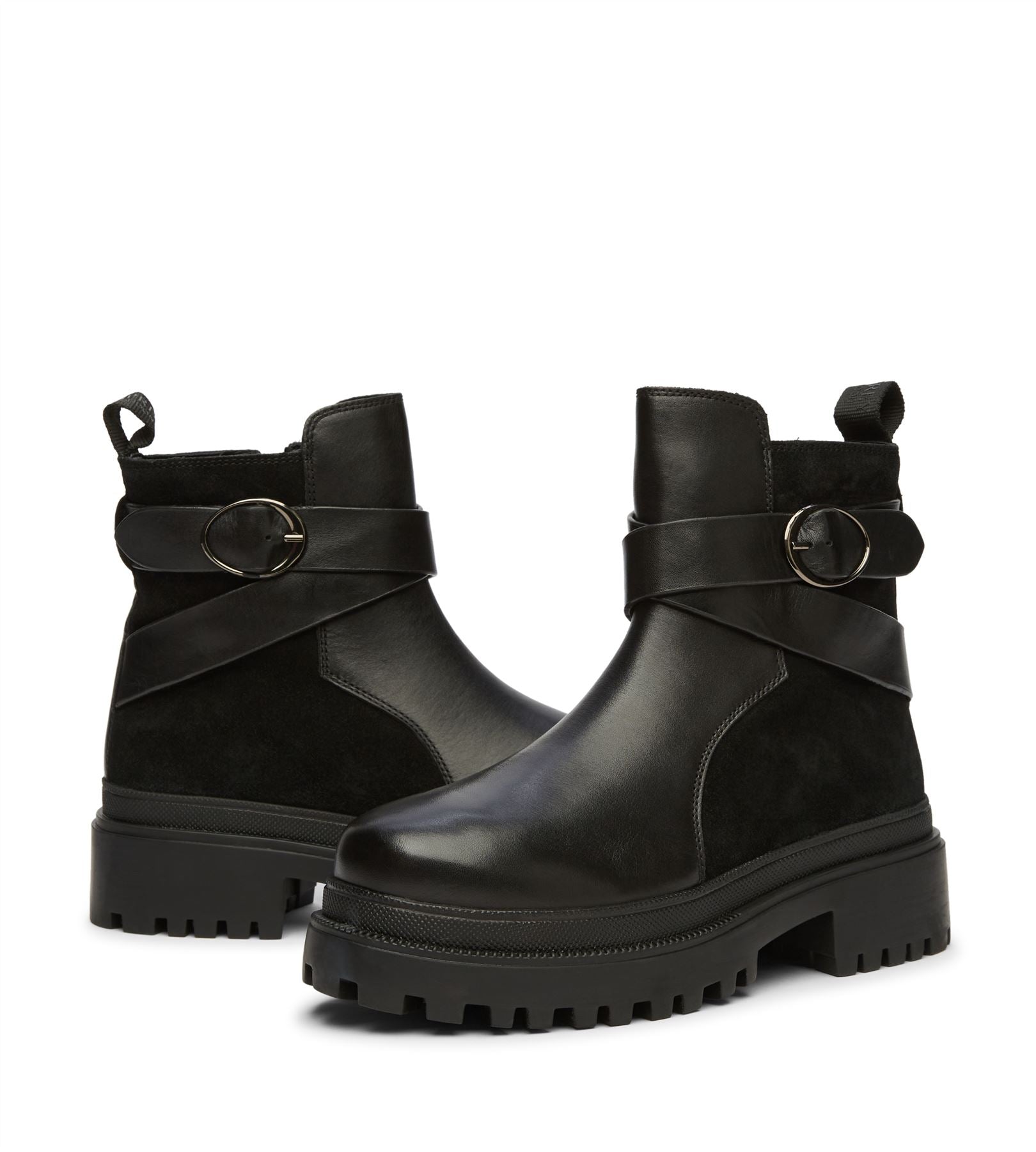 Osprey London The Boston Bottes Noires En Cuir Pour Femmes