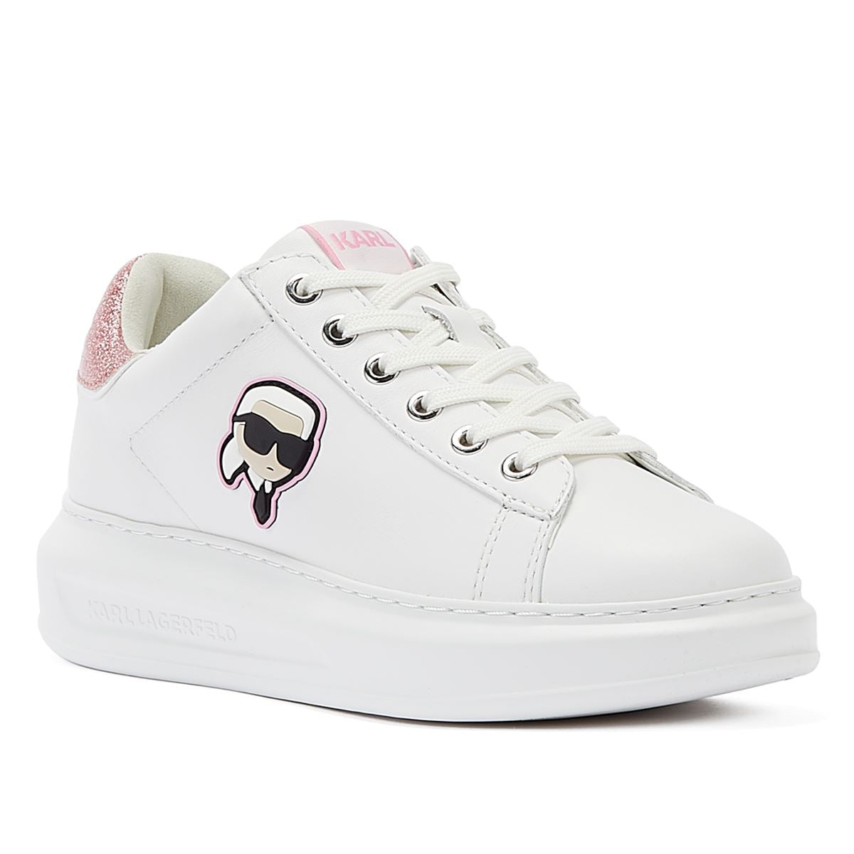 Karl Lagerfeld Kapri Nft Lo Lace Baskets Pour Femmes Blanches/Roses