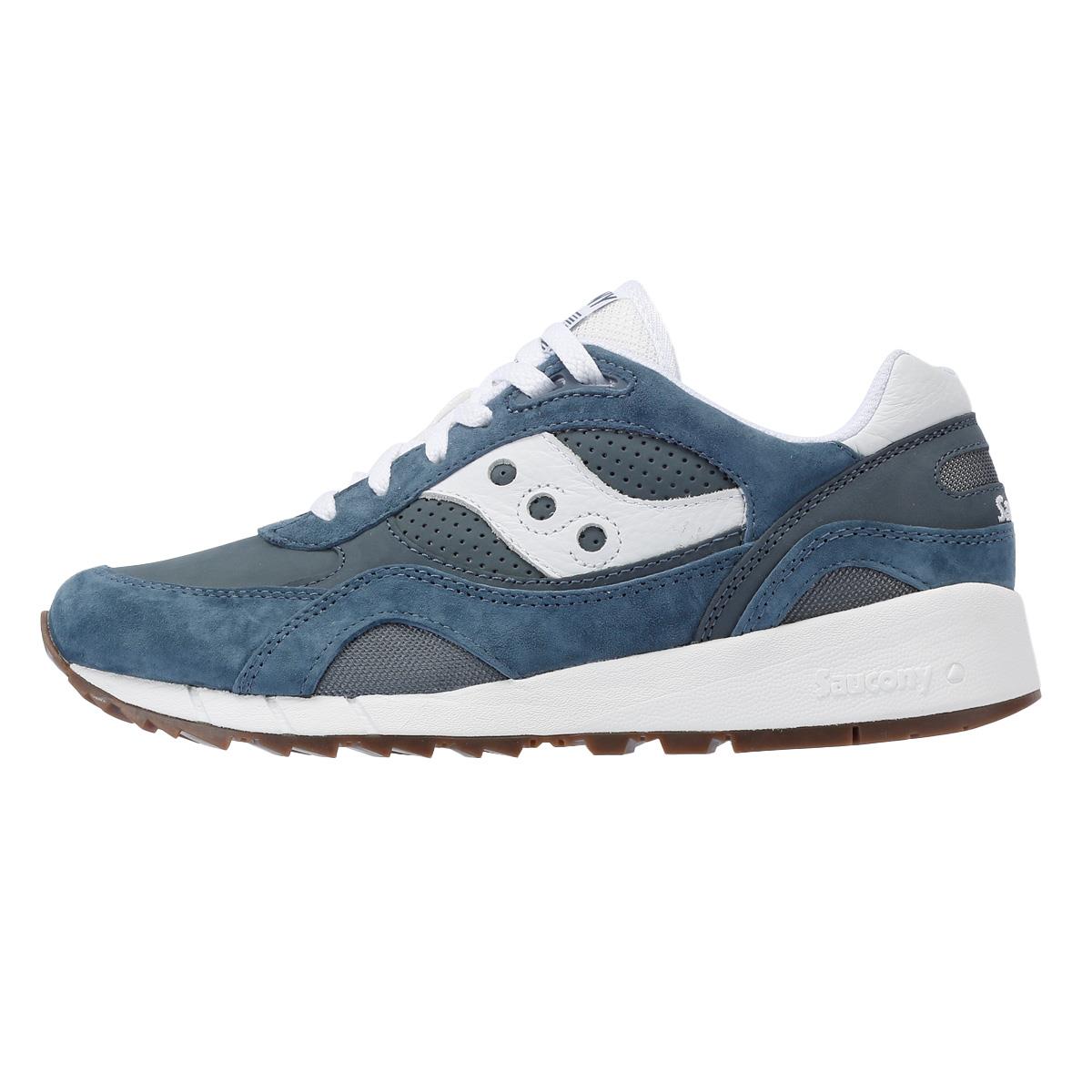 Saucony Shadow 6000 Baskets En Daim Bleu Marine/Blanc