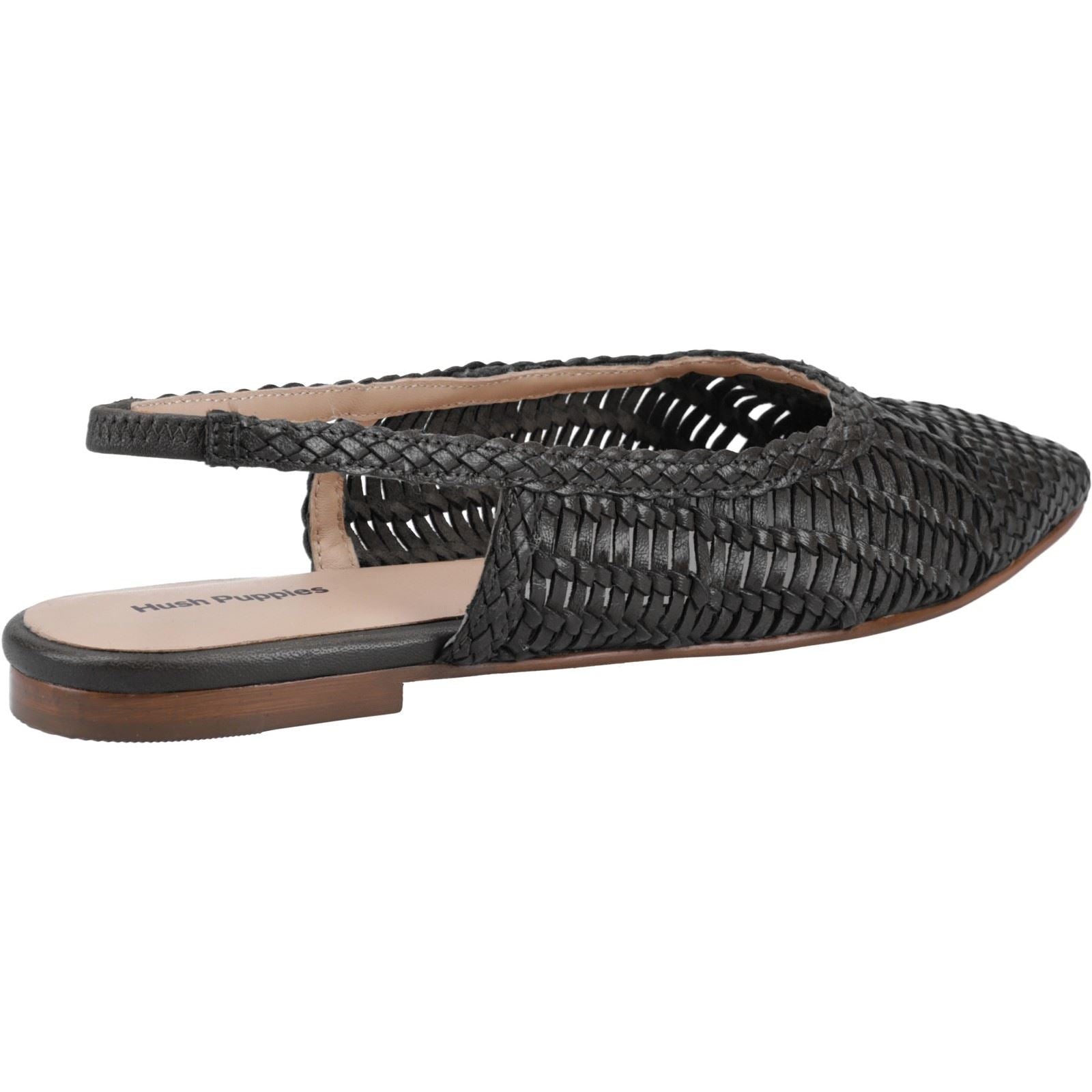 Hush Puppies Dalia Woven Flats En Cuir Pour Femmes Noir