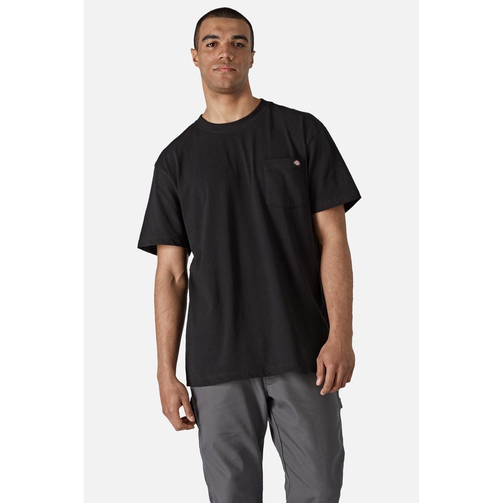 Dickies Short Sleeve T-Shirts Noirs En Coton Pour Hommes