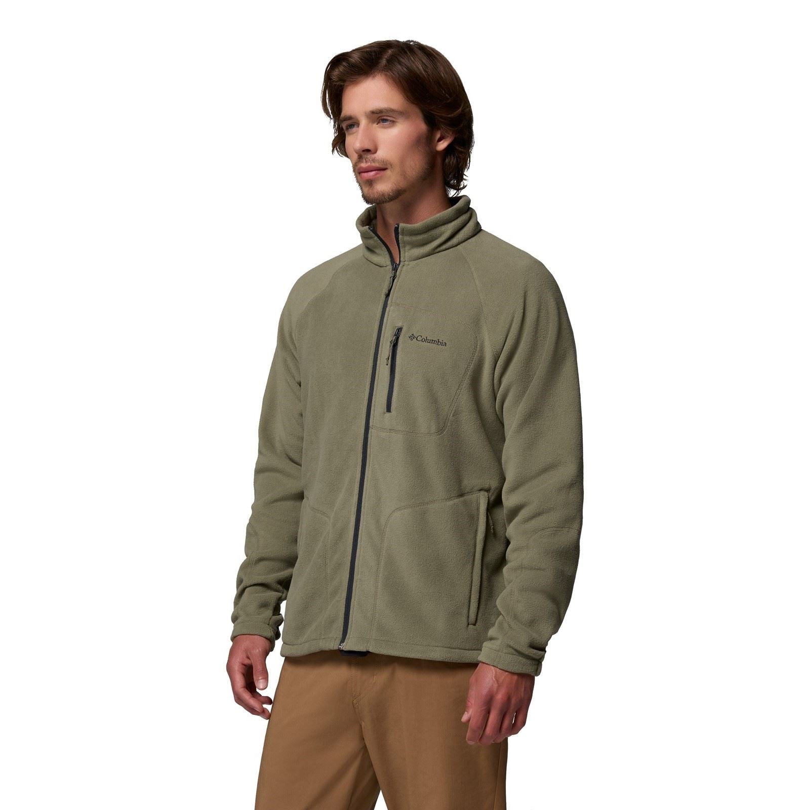 Columbia Fast Trek II Full Zip Veste En Polaire Verte Pour Homme