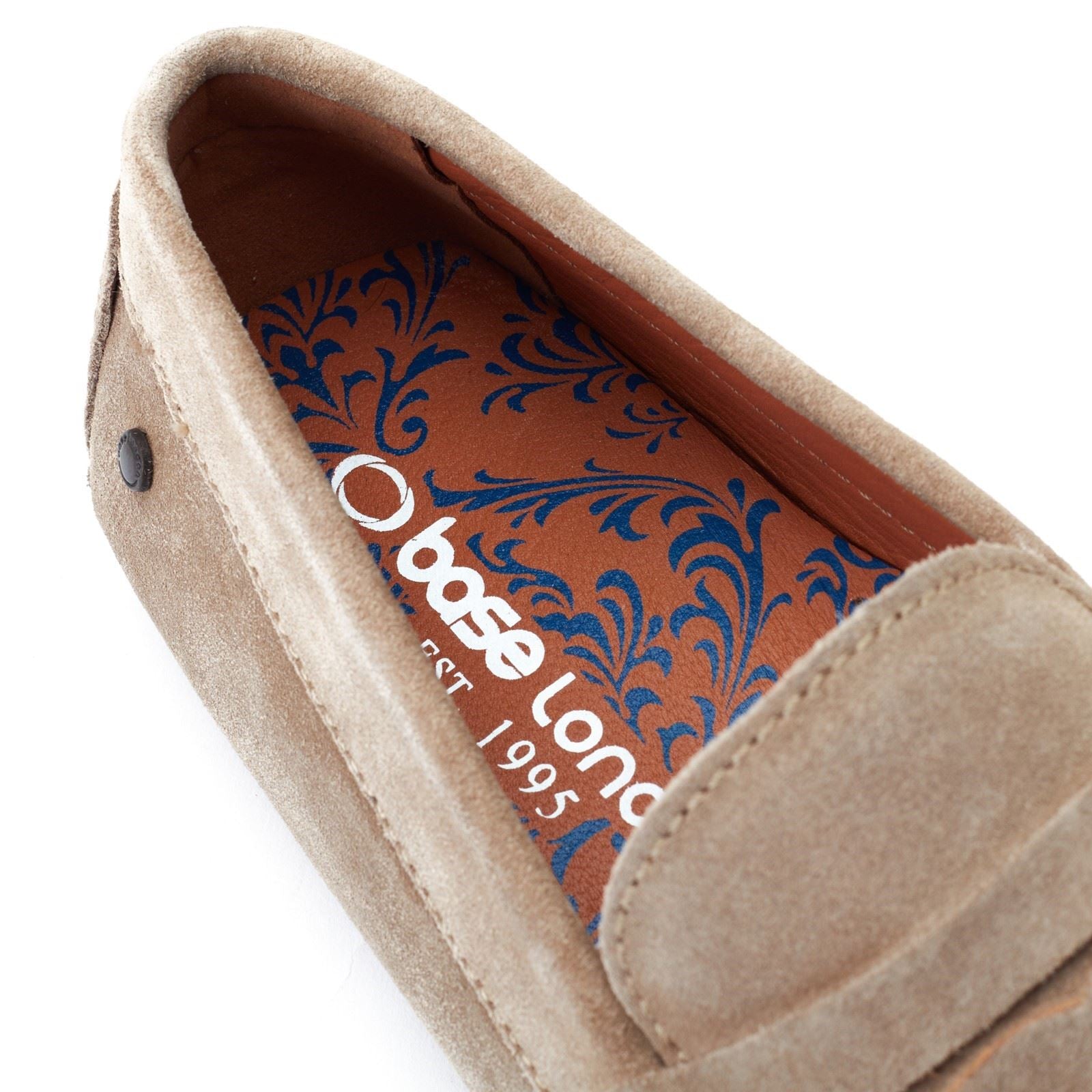 Base London Collins Chaussures Loafers Pour Hommes En Cuir Sable