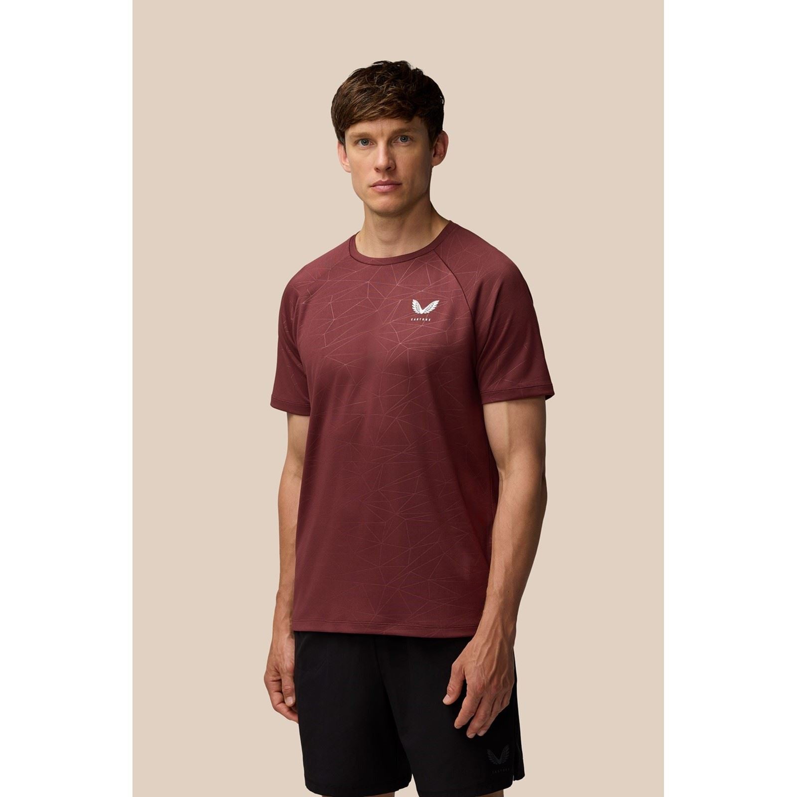 Castore Adapt Training T-Shirt T-Shirts De Sport Actifs Pour Hommes En Polyester Violet