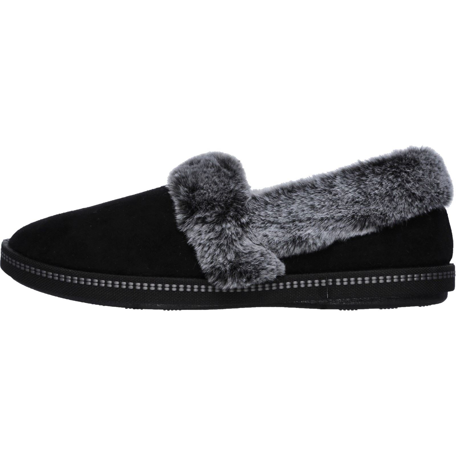 Skechers Cozy Campfire-Team Toasty Chaussons Noirs Pour Femmes En Synthétique