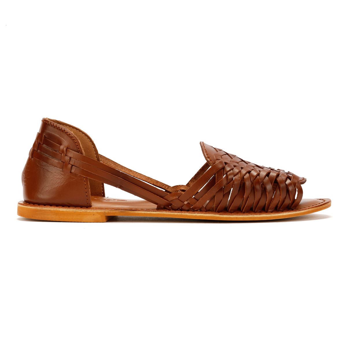 Tower London Hurache Sandales En Cuir Pour Femmes, Marron
