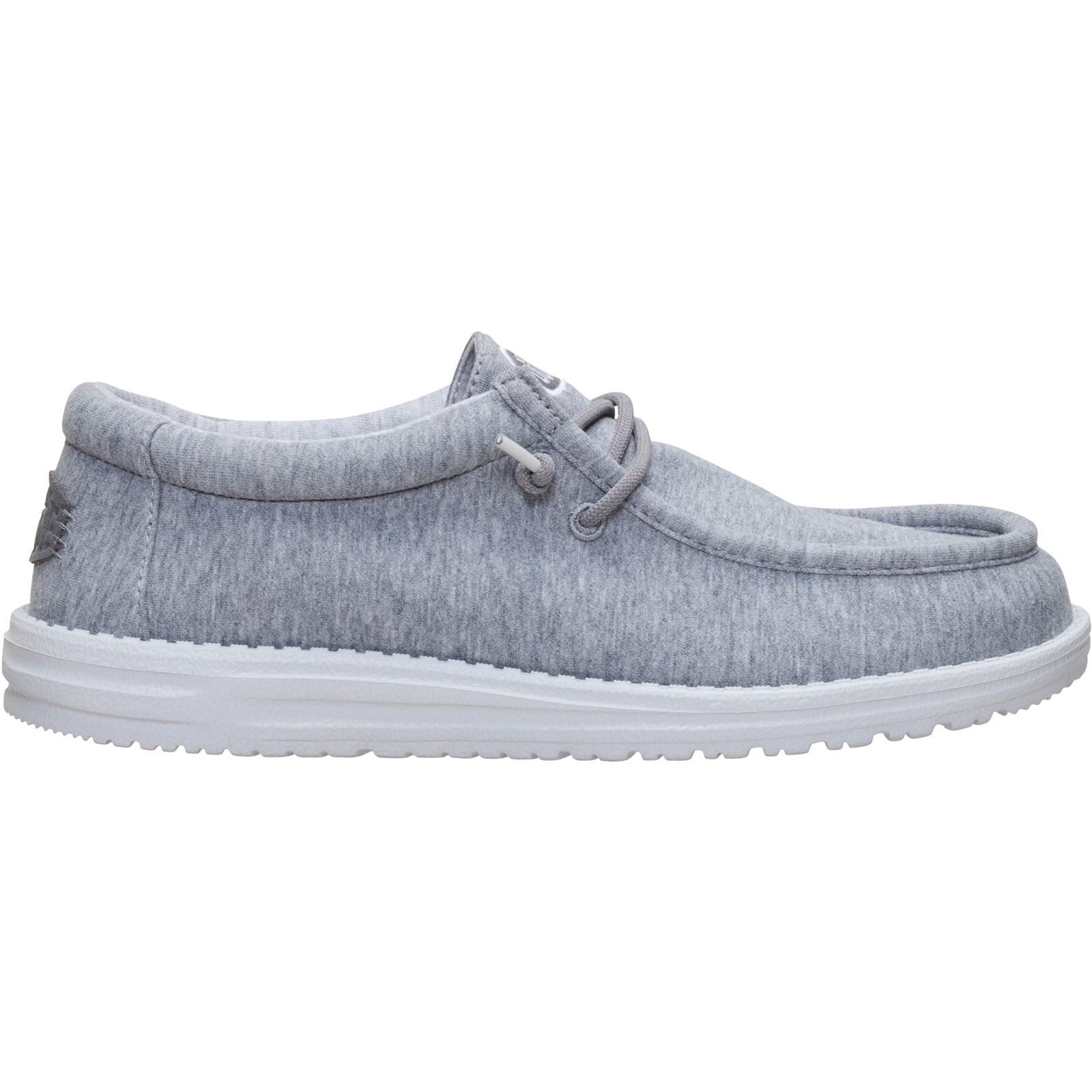 HEYDUDE Wally Stretch Jersey Mocassins Gris Pour Homme En Textile