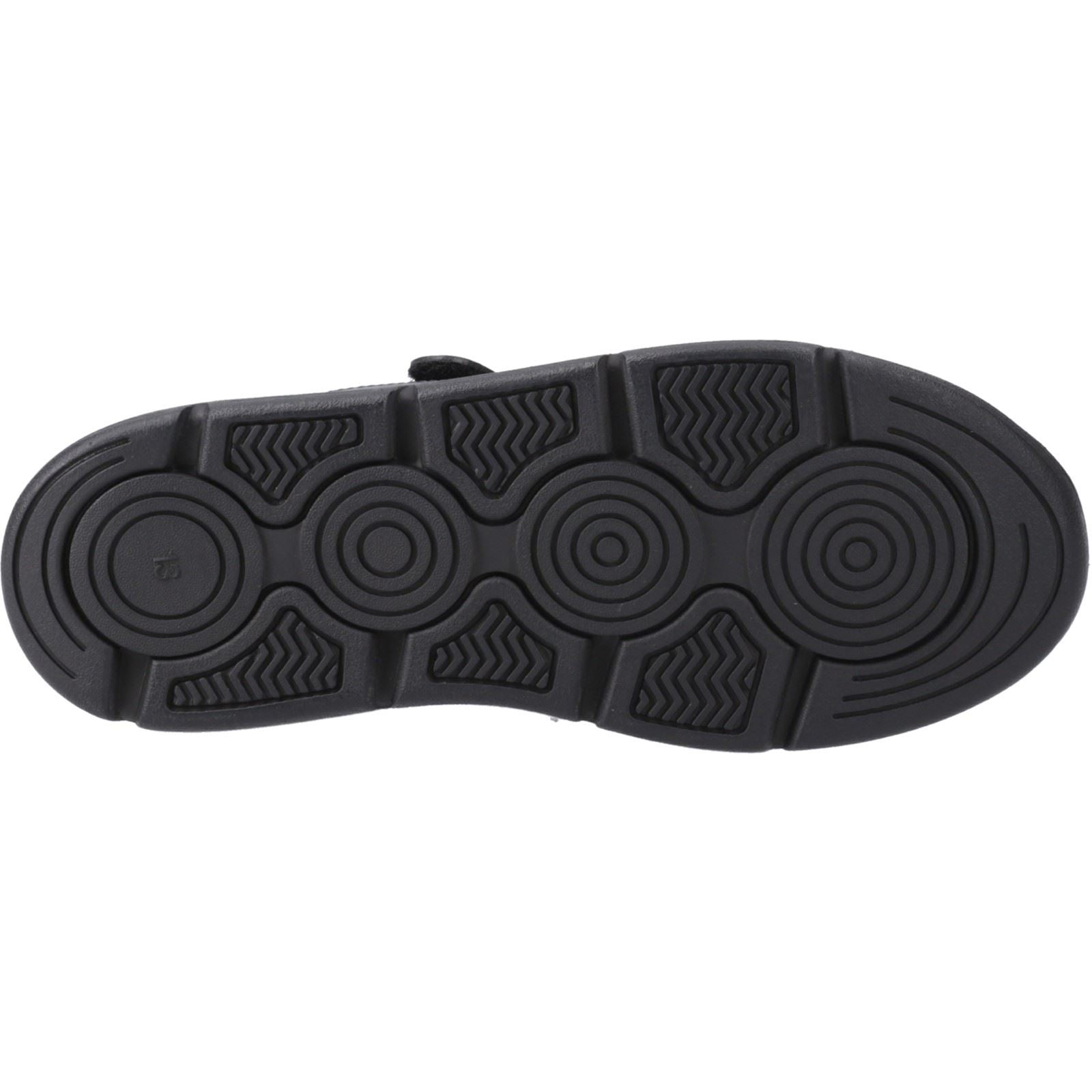 Hush Puppies Alfie Bungee Jnr Chaussures Noires Pour Garçons En Cuir
