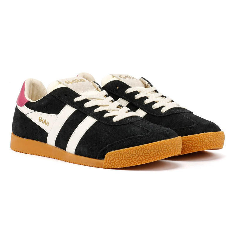 Gola Elan Baskets Noires En Daim Pour Femmes