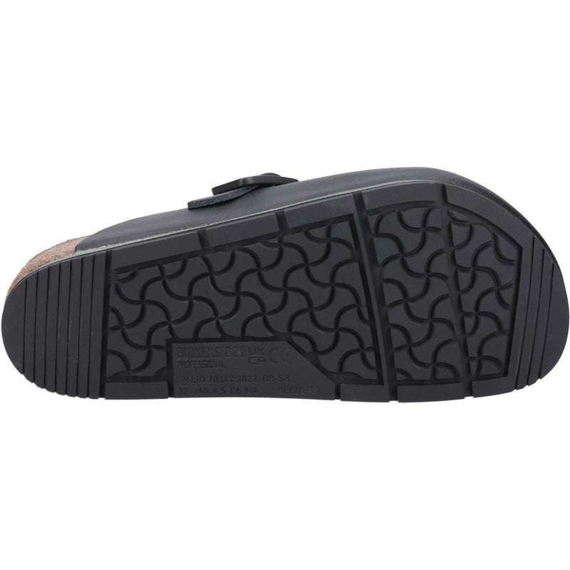 Birkenstock Boston Pro Sabots Noirs En Cuir Pour Femmes