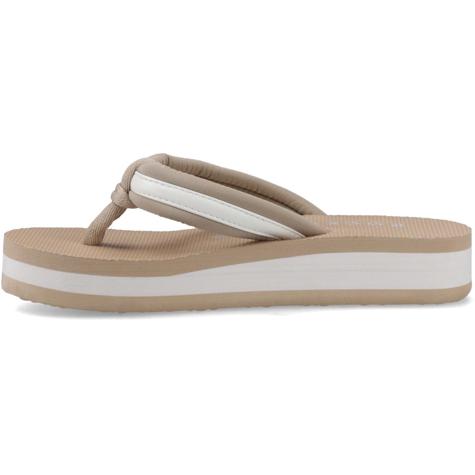 Rocket Dog Monica Nylon PU Tongs En Textile Pour Femmes Beige Clair / Blanc Cassé