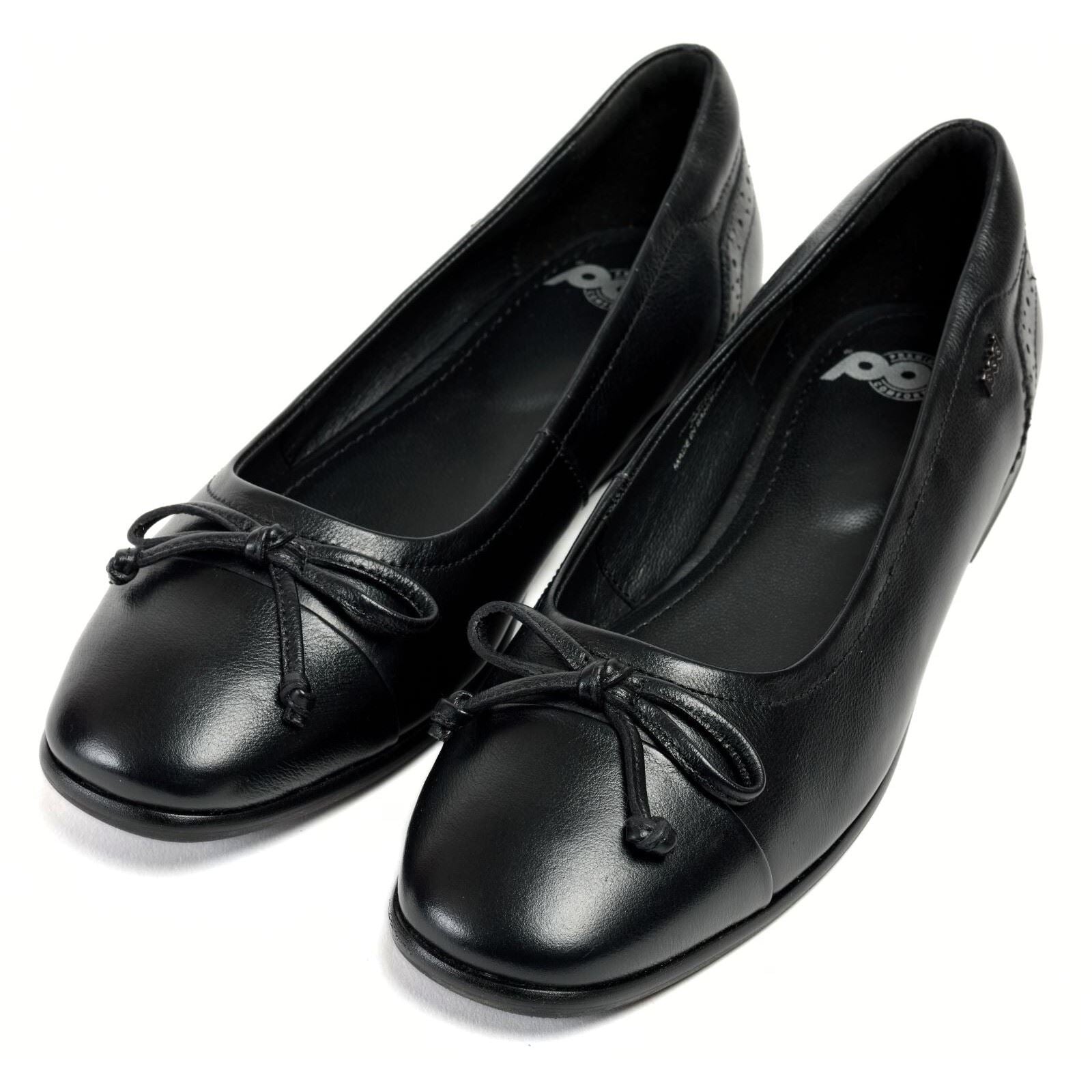 Pod Priya Flats En Cuir Pour Femmes Noir