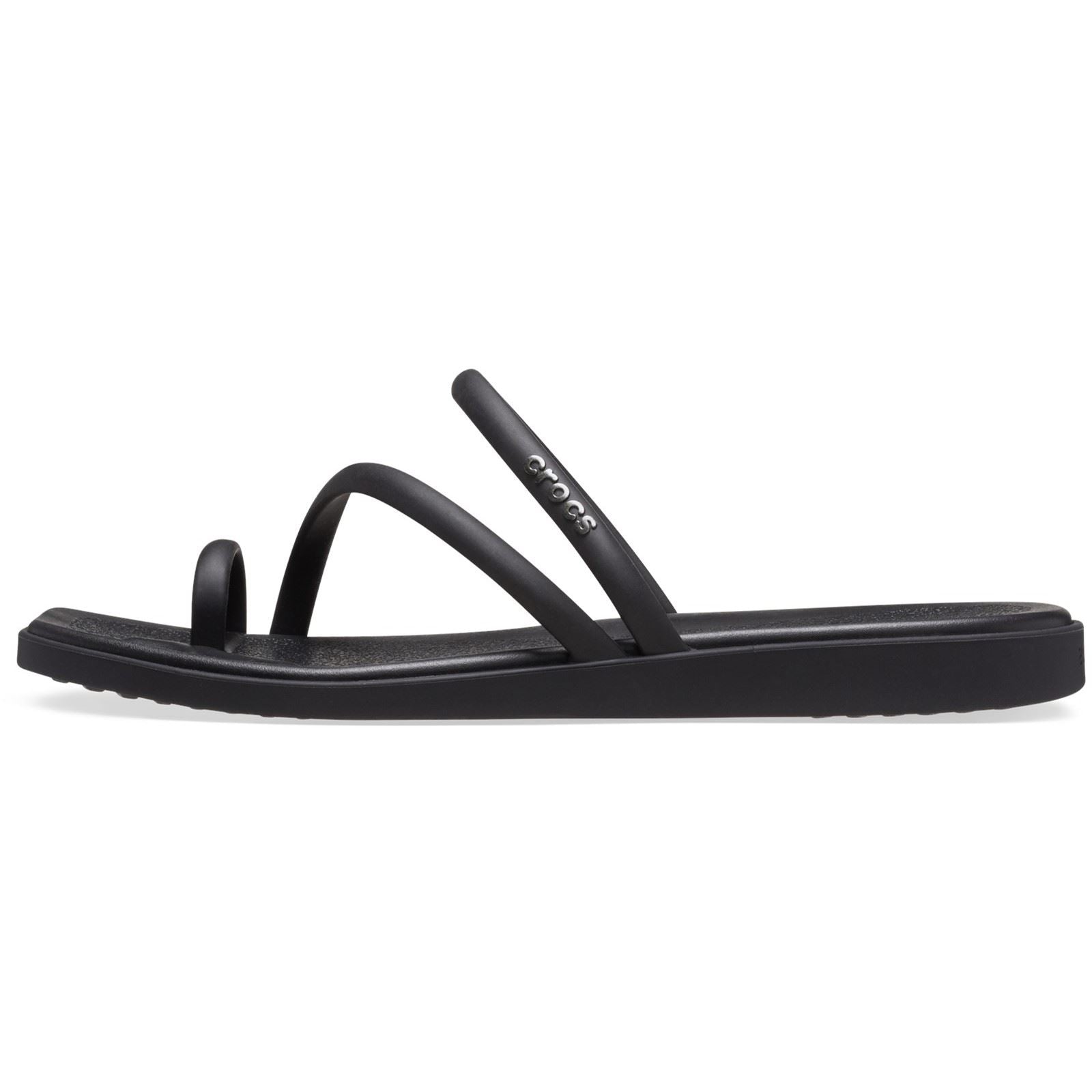Crocs Miami Toe Loop Sandal Sandales Noires Pour Femmes