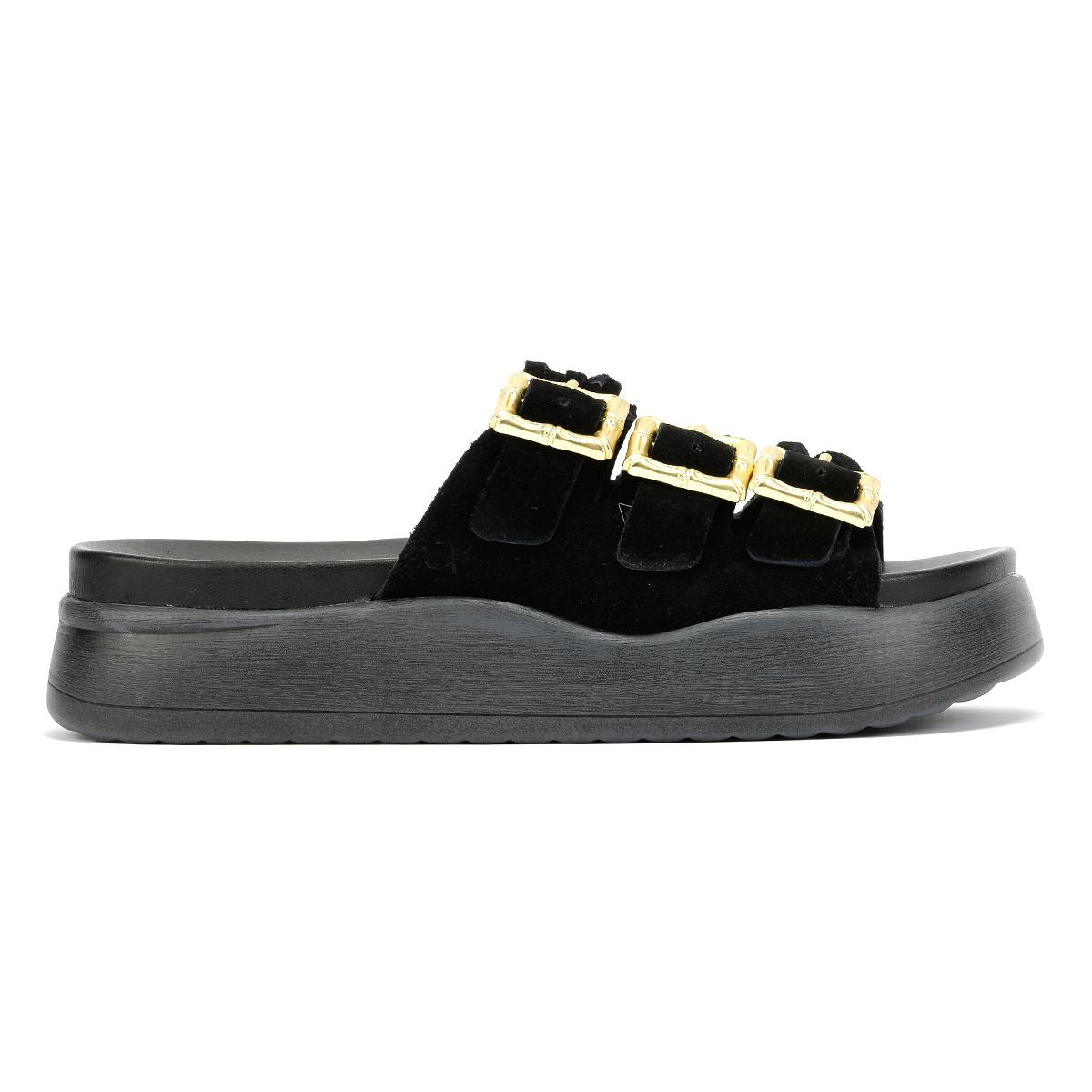 Desert Fleur Gypsum  Sandales Noires Pour Femmes En Suède