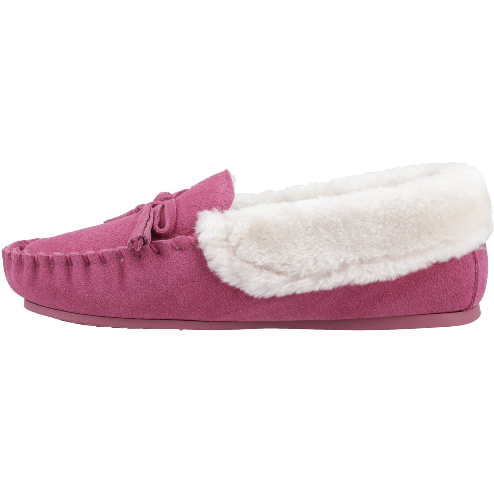 Hush Puppies Agnes Chaussons Roses Pour Femmes En Suède