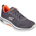 Skechers Go Walk Arch Fit 2.0 Idyllic Sneakers En Toile Pour Hommes, Couleur Charbon/Orange