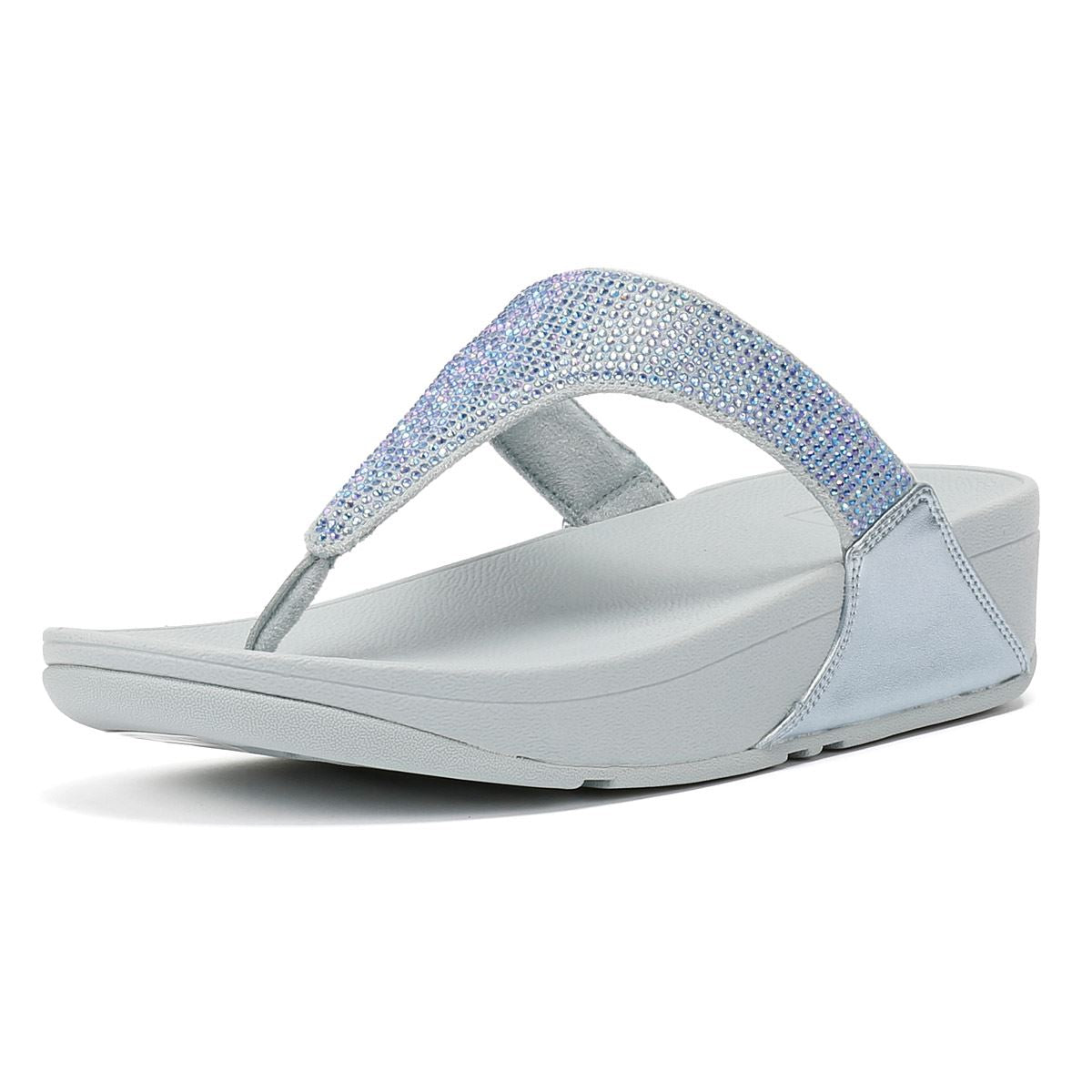 FitFlop Lulu Crystal Sandales Bleues Pour Femmes