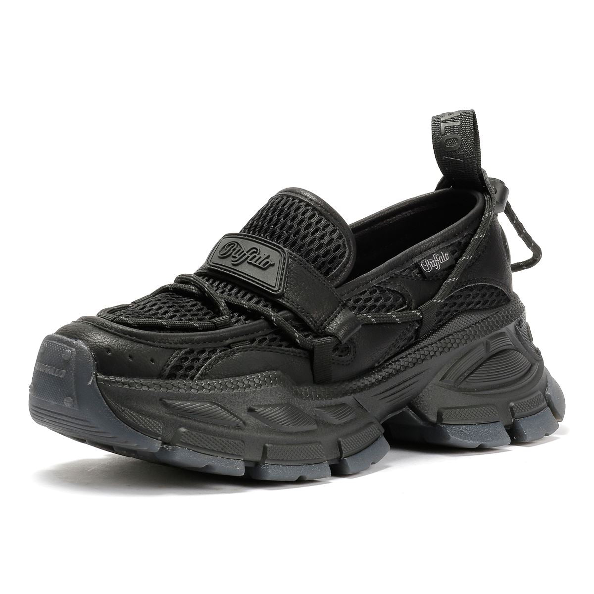 Buffalo Saturn TEC Mocassins Noirs Pour Femmes