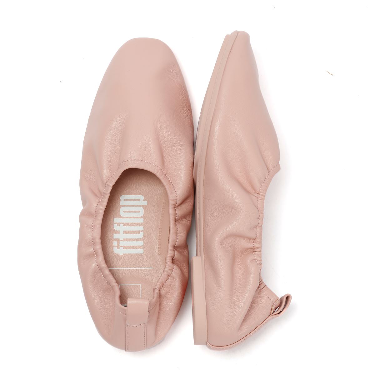FitFlop X Pantone Delicato Ballerina Chaussures En Cuir Roses Pour Femmes