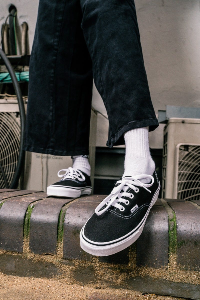 Vans Authentic Baskets en toile Noir / Blanc