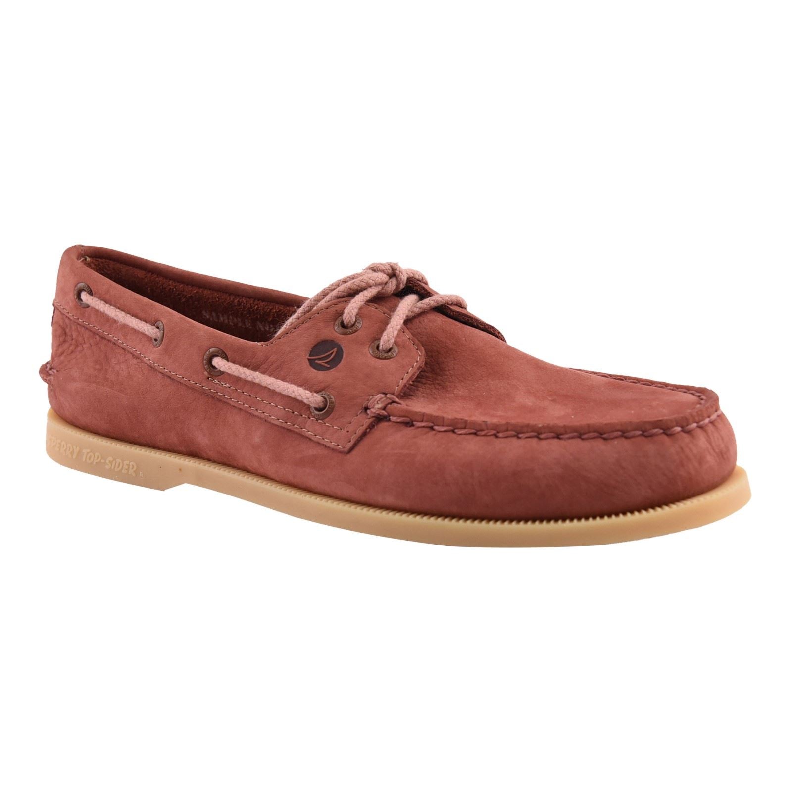 Sperry Authentic Original Chaussures Bateau Rouges En Cuir Pour Hommes