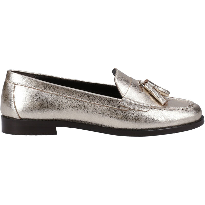 Hush Puppies Connie Chaussures À Enfiler En Cuir Pour Femme Couleur Or