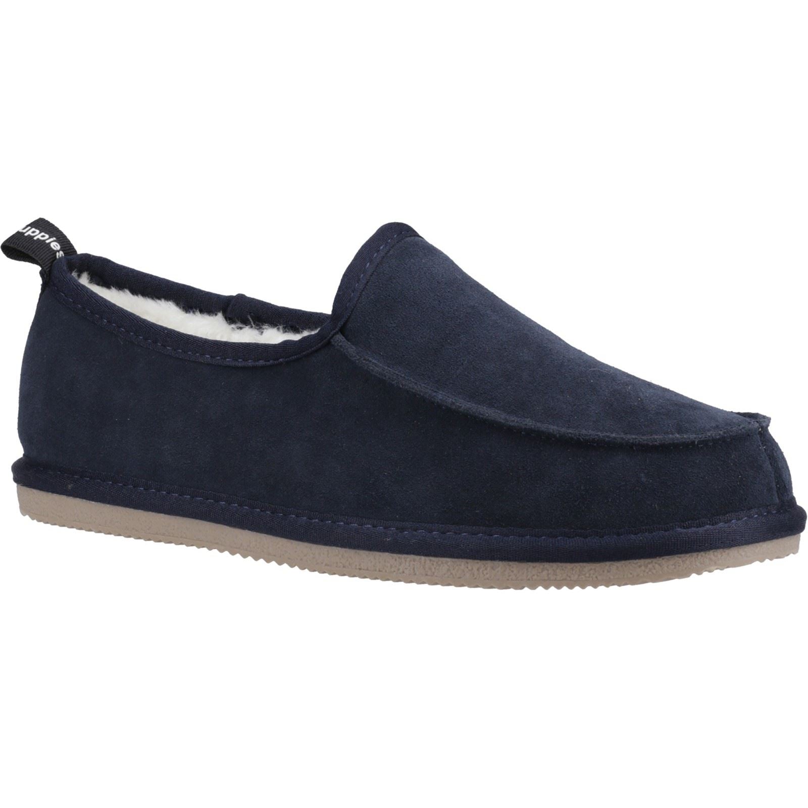 Hush Puppies Charles Chaussons Navy Pour Homme En Suède