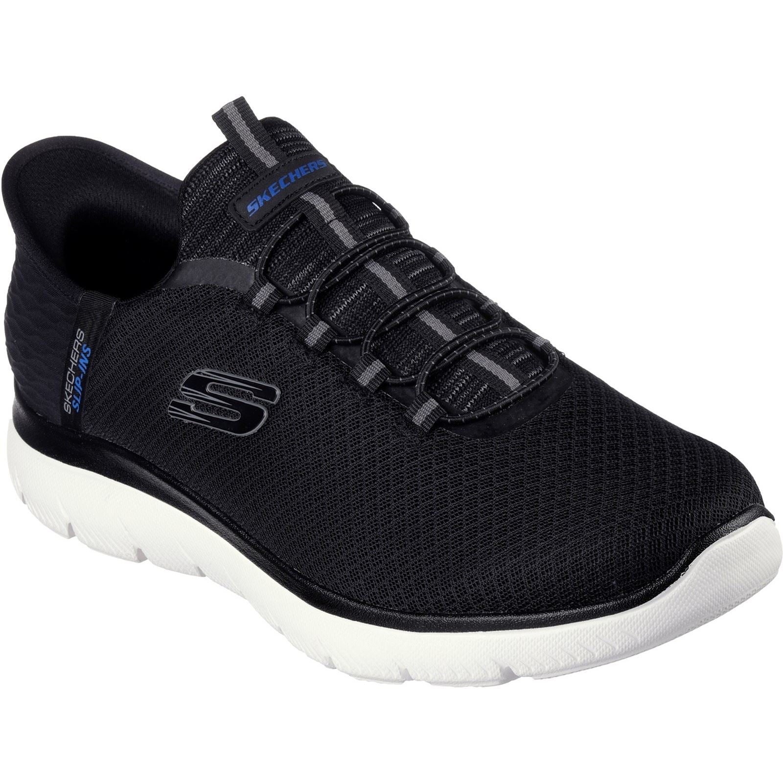 Skechers Summits - High Range Baskets Noires Pour Hommes En Polyester