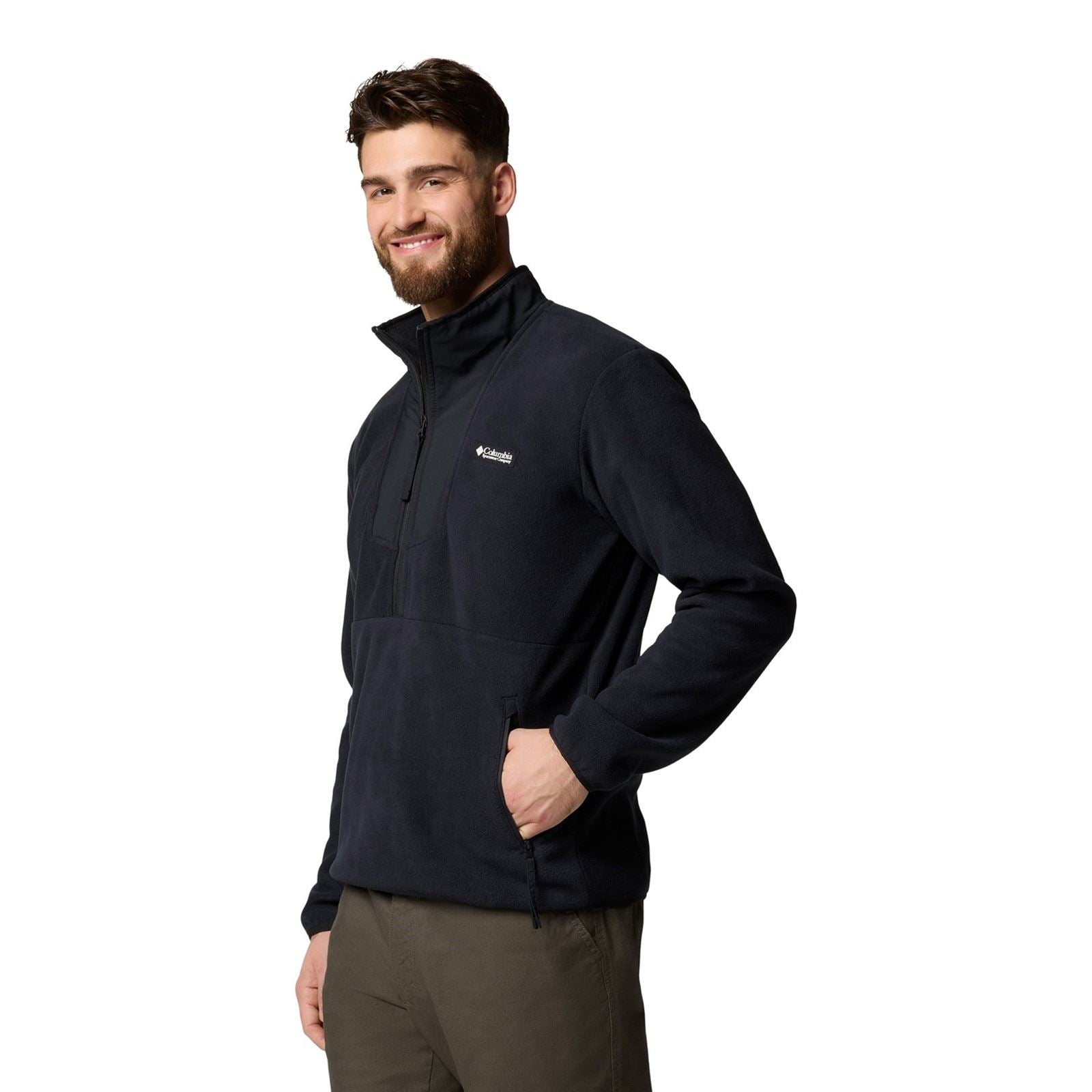 Columbia Sequoia Grove Half Zip Fleece Pulls À Col Zippé Noir En Polyester Pour Homme