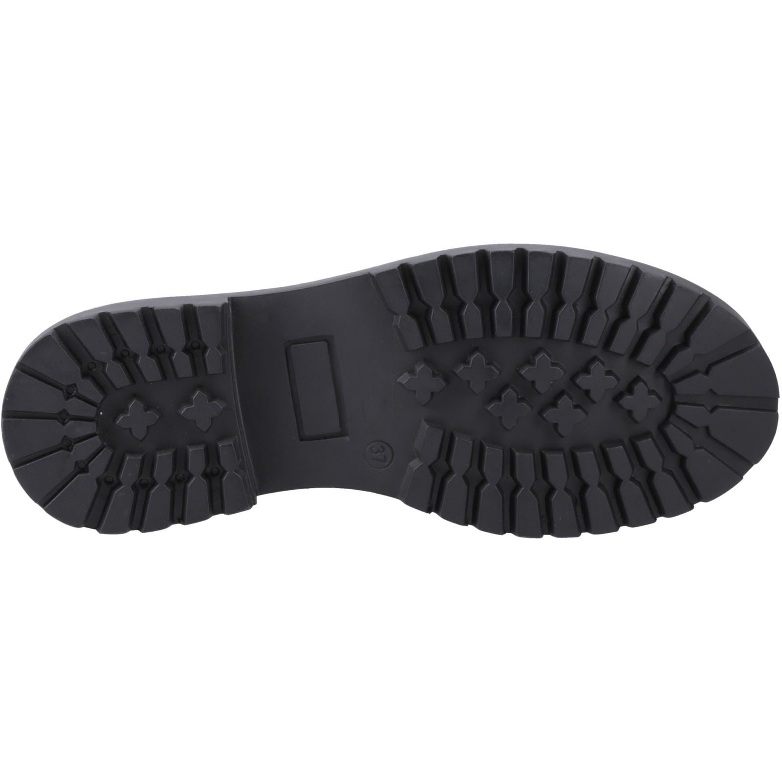 Hush Puppies Aubrey Lace Up Snr Chaussures Noires Derby En Cuir Pour Filles